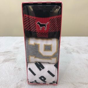 PINK VICTORIAS SECRET KNEE HIGH SOCKS